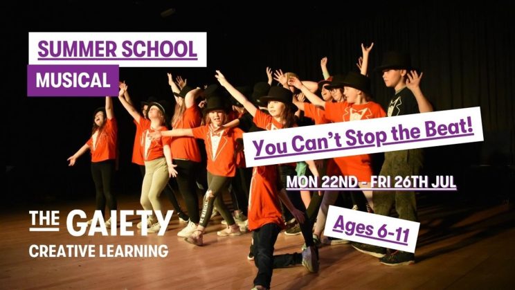 Summer Musical Theatre Workshop – You Can’t Stop the Beat – Ages 6 to 11